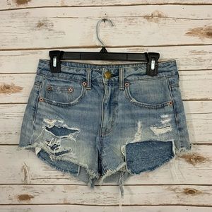 American Eagle Hi-Rise Festival Crochet Shorts